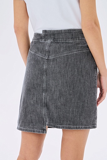 Серая джинсовая мини-юбка