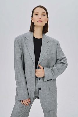 Пиджак оверсайз серого цвета