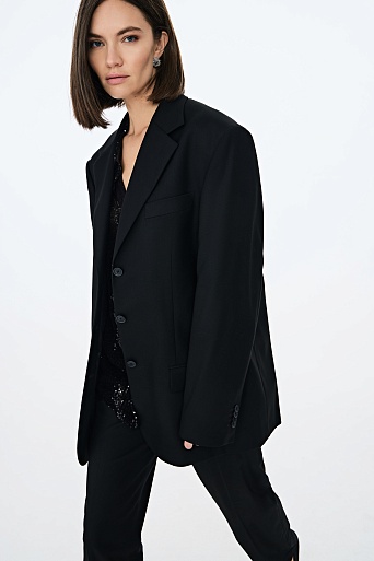 Пиджак оверсайз черного цвета