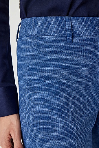 Голубые брюки из текстурной ткани